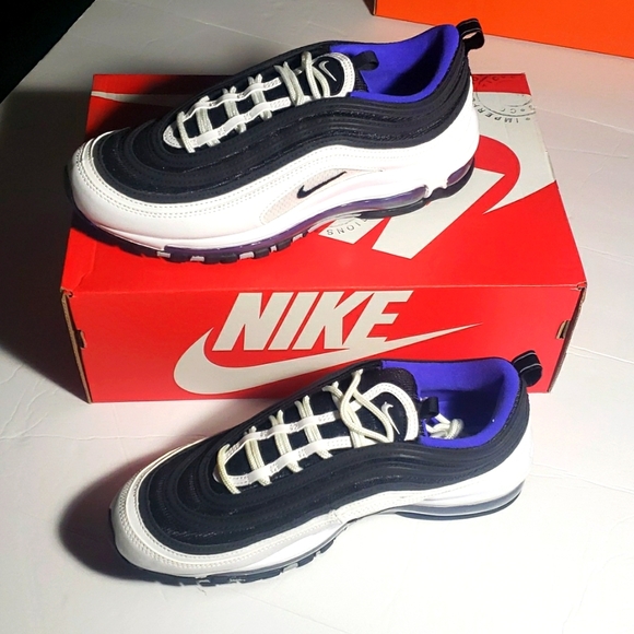 nike air max 97 white black persian violet